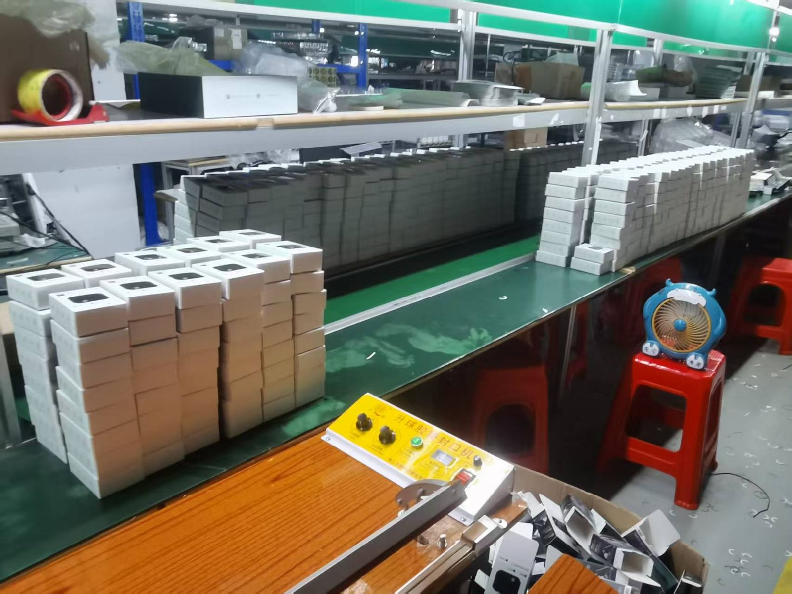 Packaging line audit — consumer electronics
